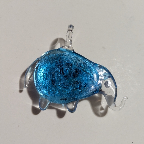 Handcrafted Lampwork Elephant Glass Pendant Bead - Picture 3 of 13